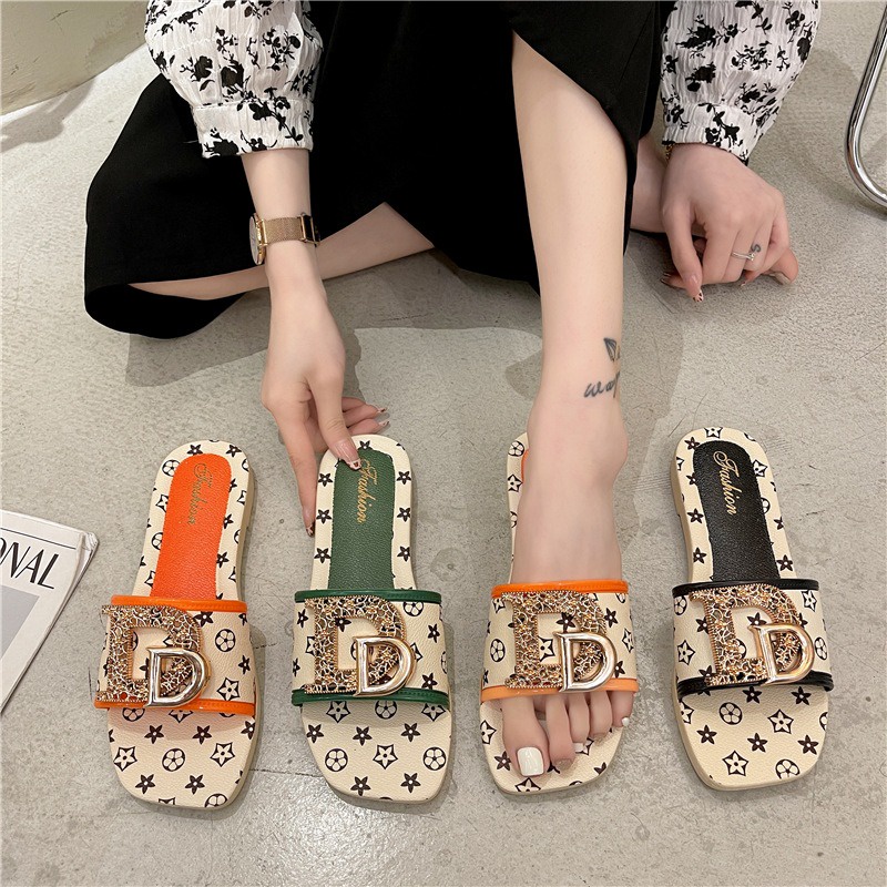 Dép Quai Ngang Thời Trang Nữ Kiểu Dáng Sang Trọng - Dép Đế Nhựa Dẻo Chống Trơn Trợt