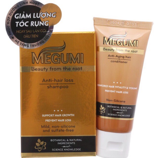 Bộ Đôi GỘI + XẢ Thảo Mộc Megumi Mini (45g)