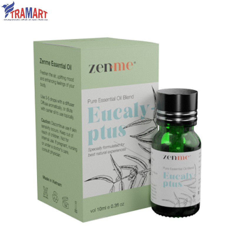 Lọ tinh dầu thiên nhiên Organic Zenme ZEN2022 10ml Eucalyptus (Khuynh Diệp)