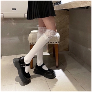 Vớ Ren Cao Qua Gối Phong Cách Hàn Quốc Dành Cho Nữ