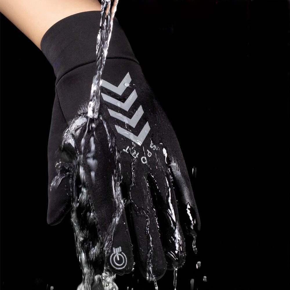 Găng Tay Giữ Nhiệt Màu Trơn Chống Thấm Nước Thoải Mái Bảo Vệ Ngón Tay Phong Cách Hàn Quốc Cho Nam