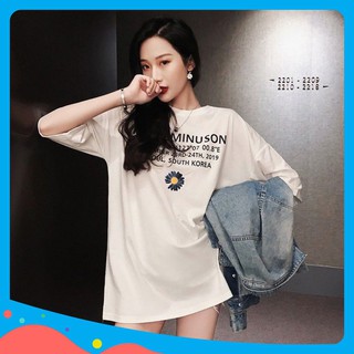 Áo Thun Nữ Form Rộng 💟FREESHIP💟 Áo Phông Nữ Rộng Giấu Quần 2 màu trắng đen, in 2 mặt, thoải mái, phong cách Mã số: M95