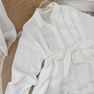 SET SƠ MI TRẮNG XẾP LY BO EO + SHORT