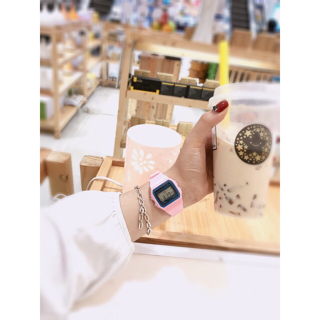 (Giá sỉ)Đồng hồ điện tử unisex (dây nhựa có báo thức) TT81