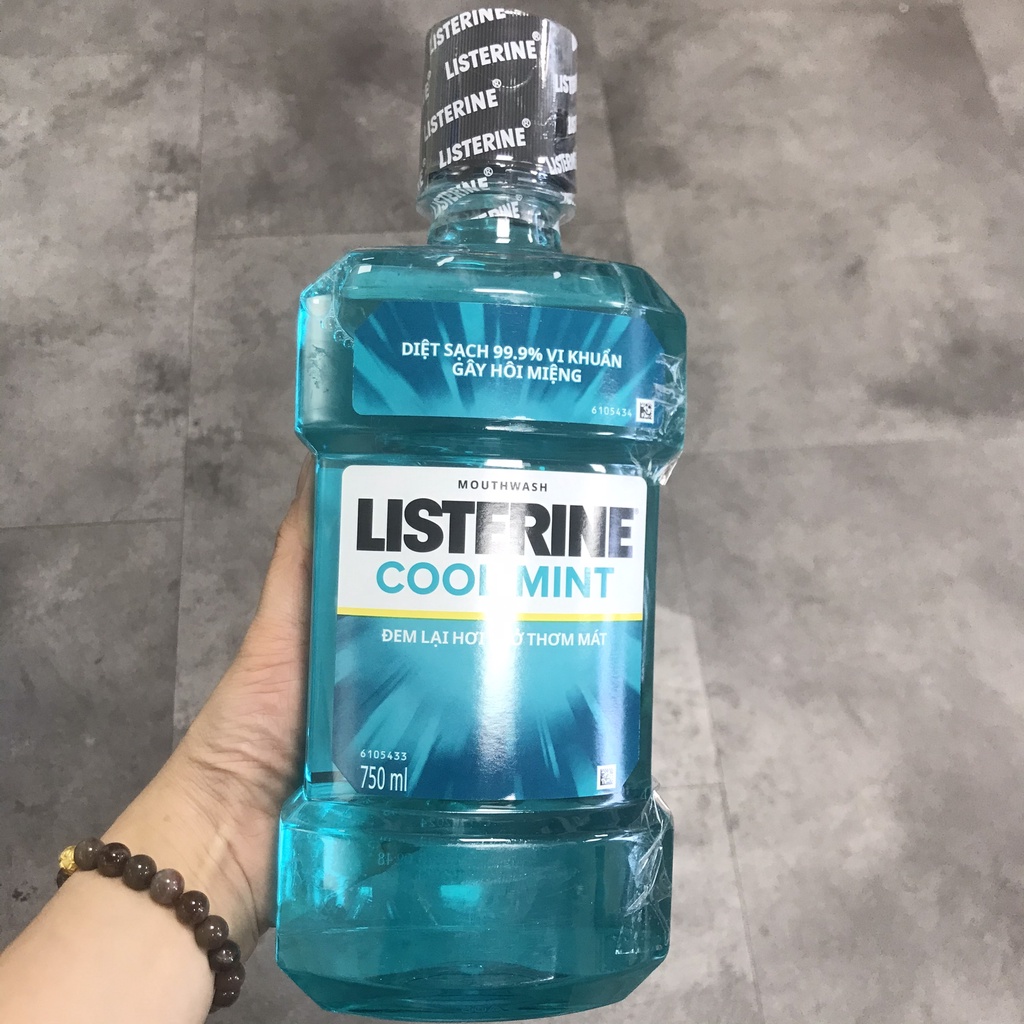 Nước sát khuẩn miệng Listerine 750ml nước xúc miệng Cool Mint