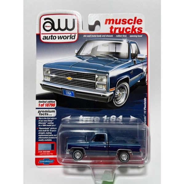 Auto World - 1984 Chevy Silverado - Xe mô hình tỉ lệ 1/64