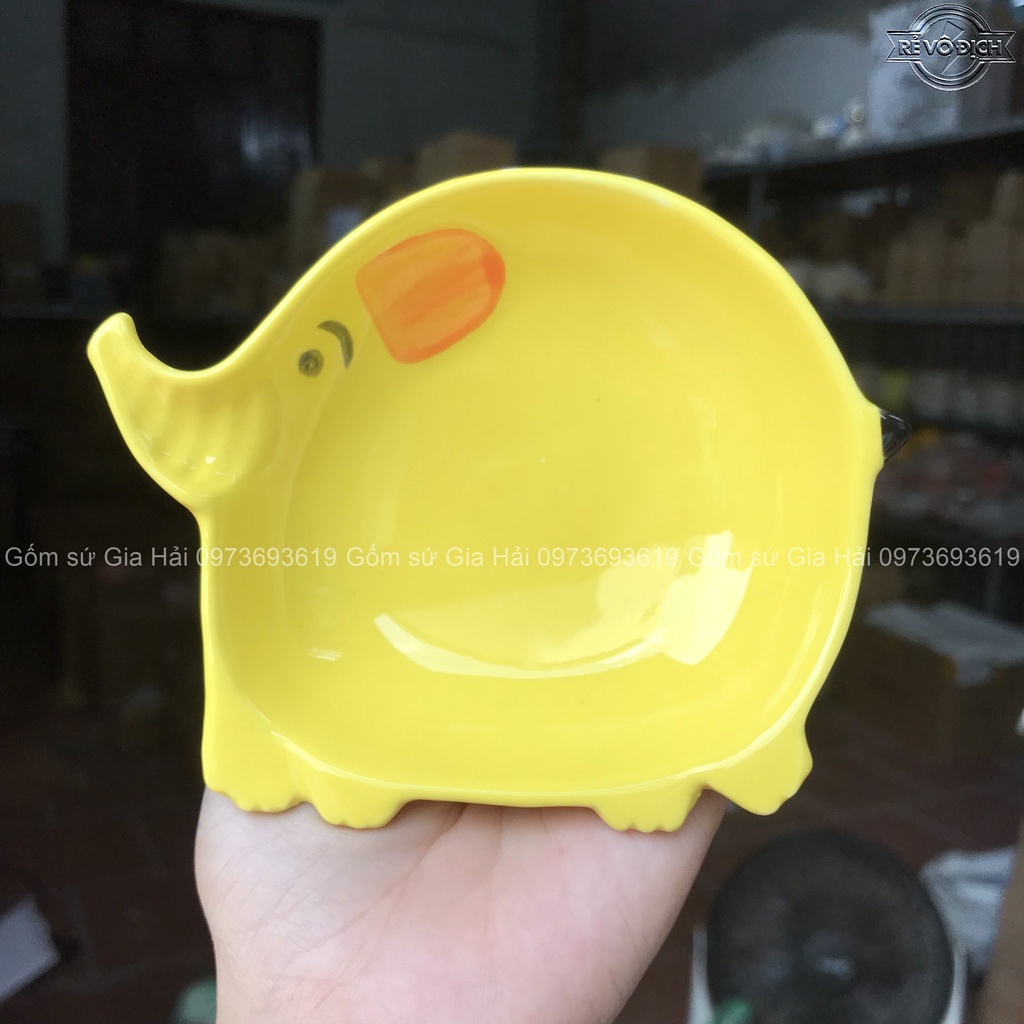 Set 9 món bát đĩa màu vàng gà con cực xinh