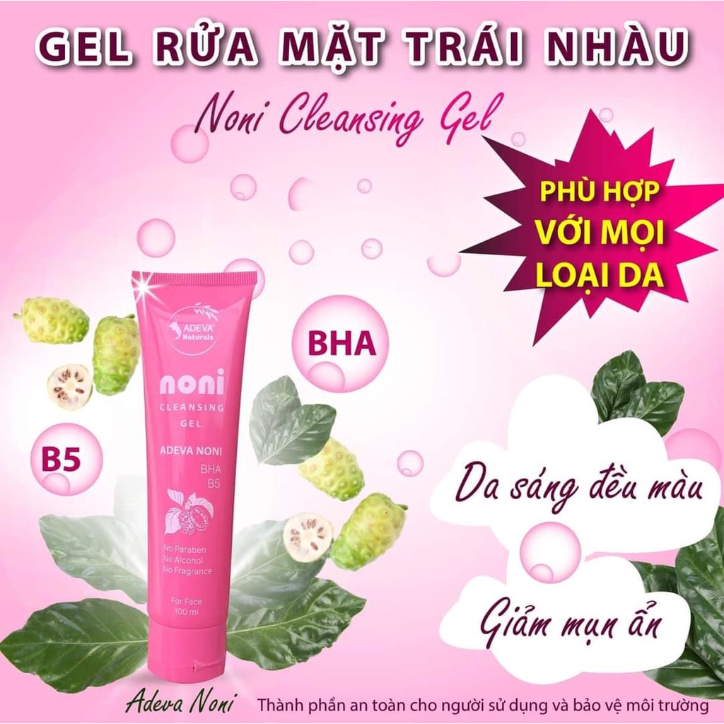 Gel rửa mặt chiết xuất từ trái nhàu dịu nhẹ - Không gây khô da