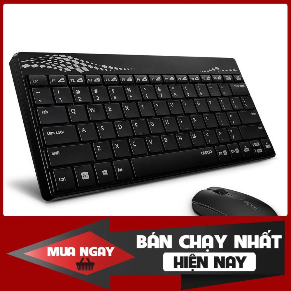 Bộ Bàn Phím Và Chuột Không Dây Rapoo 8000 - Hàng chính hãng