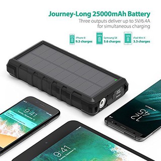 Pin dự phòng năng lượng mặt trời RAVPower RP-PB083, 25000mAh, QC3.0, USB-C - KingCrown365