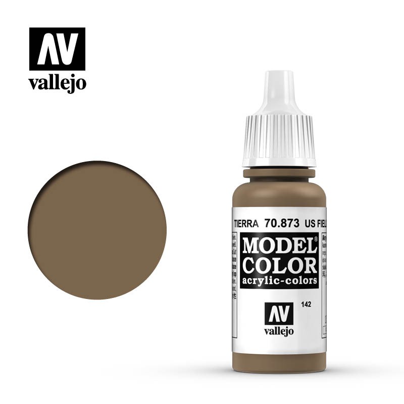 Sơn Vallejo Field Drab Model Color 17ml Acrylic Paint 70.873