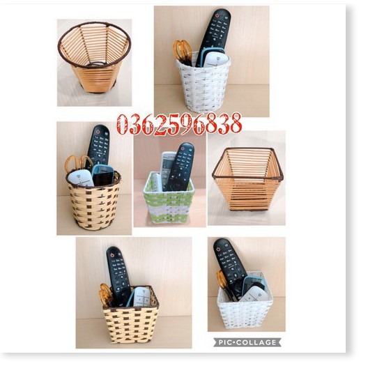Giỏ Cốc Hộp Đựng Giấy Ăn Nhựa Giả Mây Siêu Rẻ