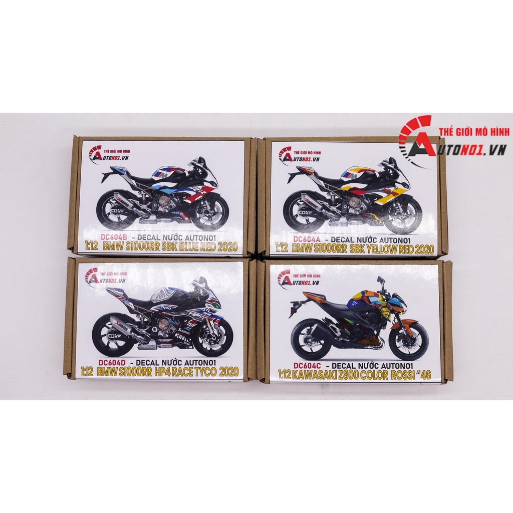 DECAL NƯỚC TEM TRÙM ĐỘ BMW S1000RR 1:12 AUTONO DC604