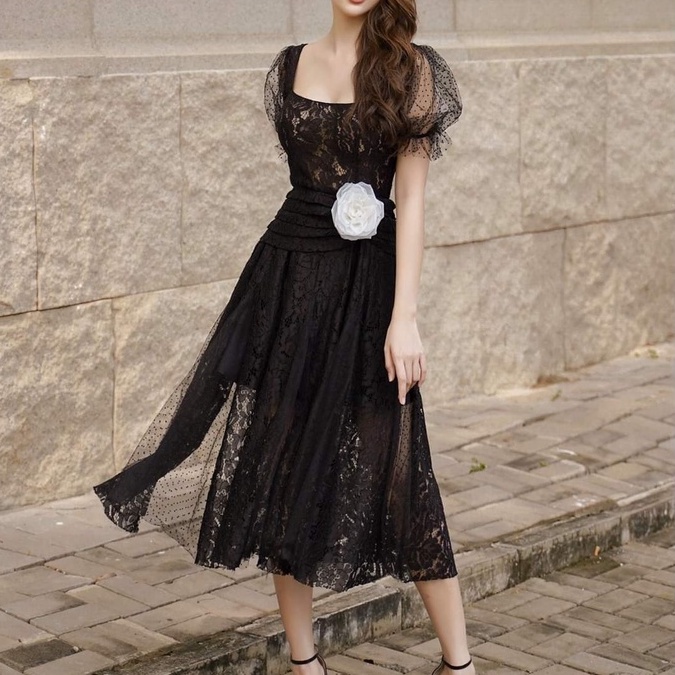 Đầm ren đi tiệc dáng xòe thiết kế sang trọng Jessica Dress - Devil Rabbit