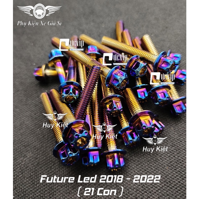 Bộ Ốc Lốc Máy Salaya Inox 304 Xi Titan Đúc Đặc Cho Future Led 2018 - 2022 (21 Con) MS5186