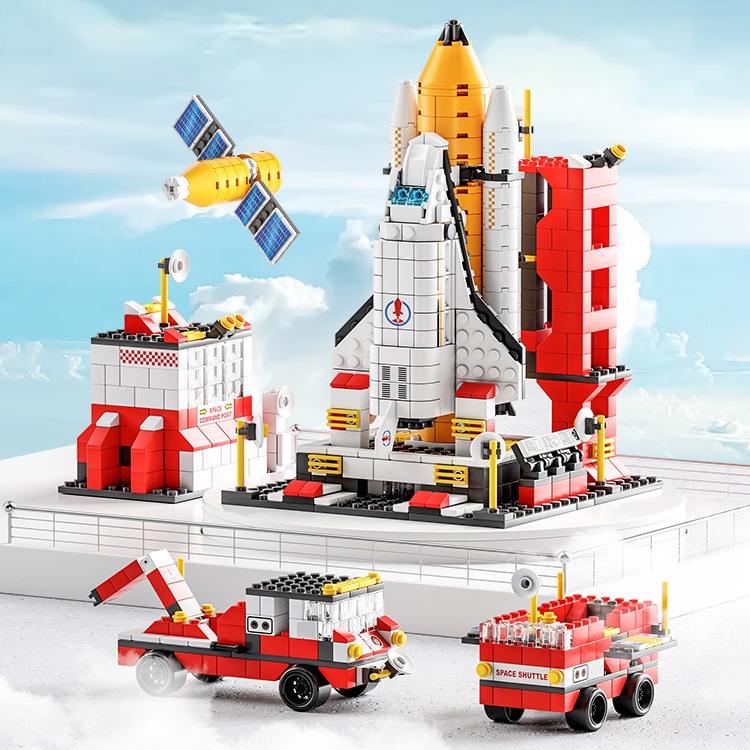 Bộ đồ chơi lắp ráp Mô hình vũ trụ 1000 pcs Hapi Toys - Tàu không gian con thoi Tên lửa 1000 chi tiết