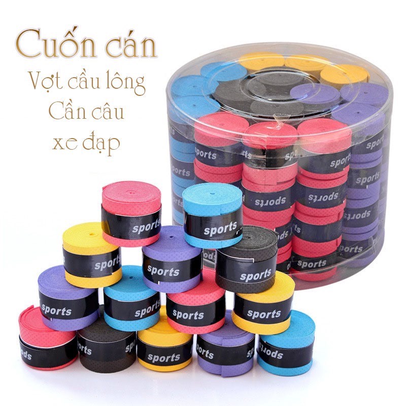 Cuốn Cán Vợt Cầu Lông Tenis, Cuốn Cán Vợt Cần Câu, Cuốn Cán Hút Mồ Hôi Thoáng Mát