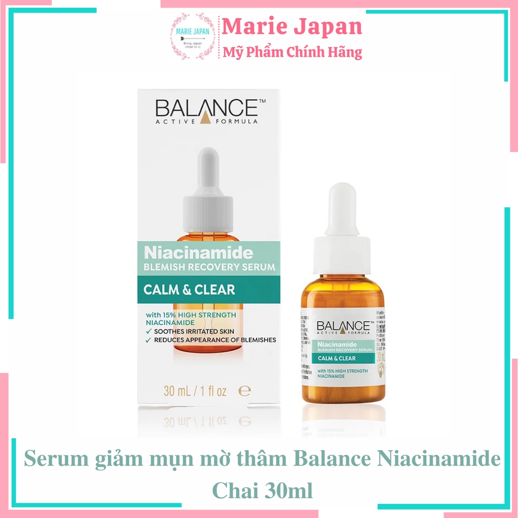 Tinh chất ngừa mụn mờ thâm Balance Niacinamide 15% Blemish Recovery 30ml