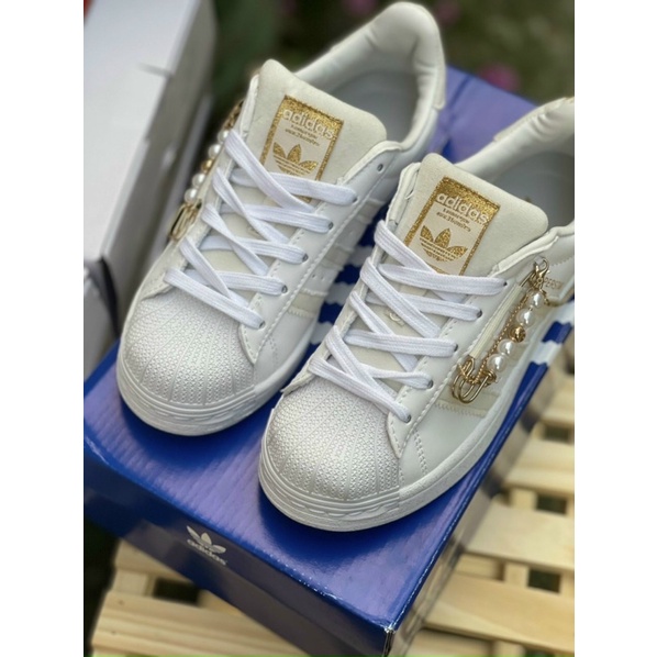 GIÀY ADI.DAS SUPER PEARL WHITE GOD CHAMP VÀNG LAI AU