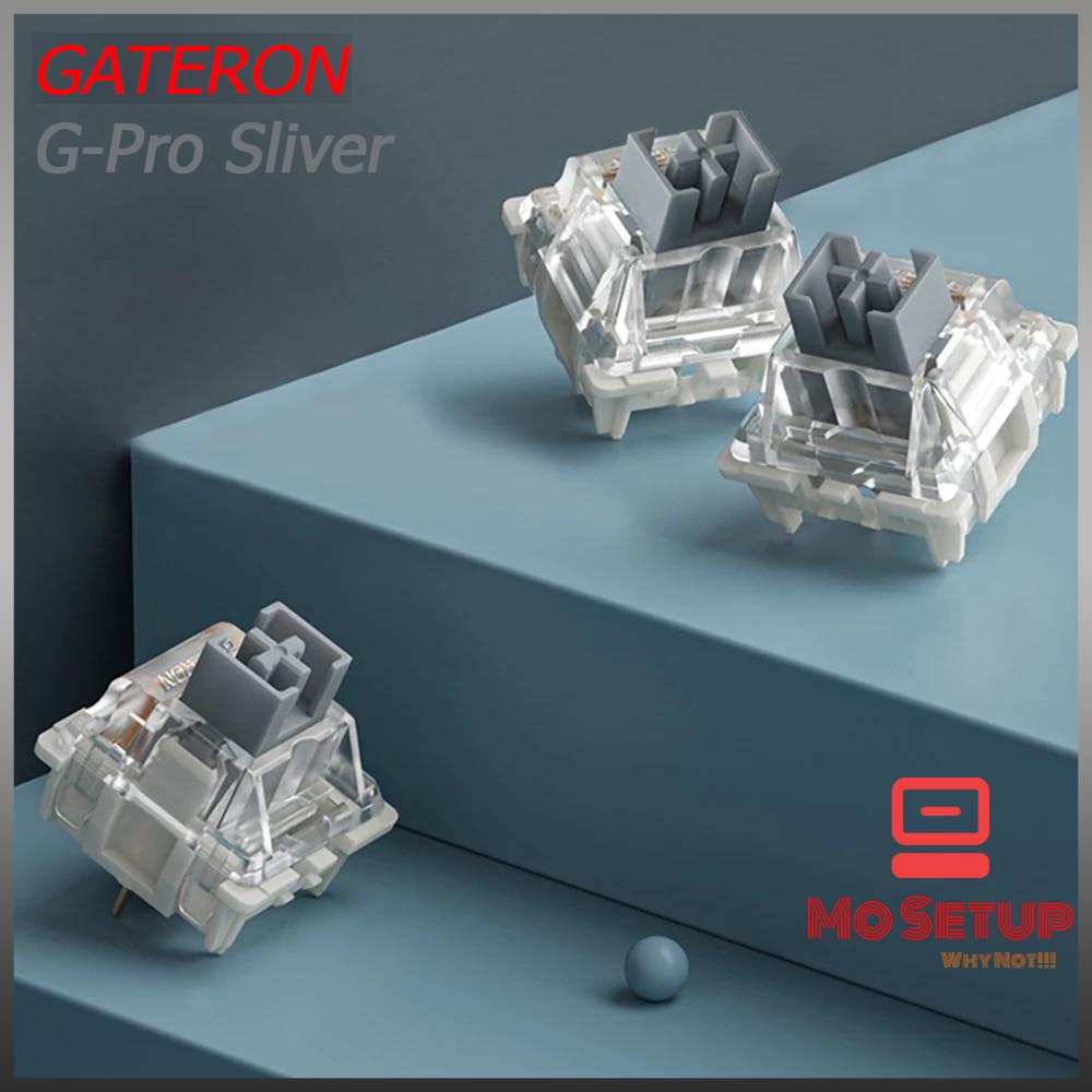 Pack/Hộp Switch phím cơ chính hãng GATERON G-Pro Silver V2 ,3 PIN thông dụng với tất cả các dòng KIT phím cơ có Hotswap