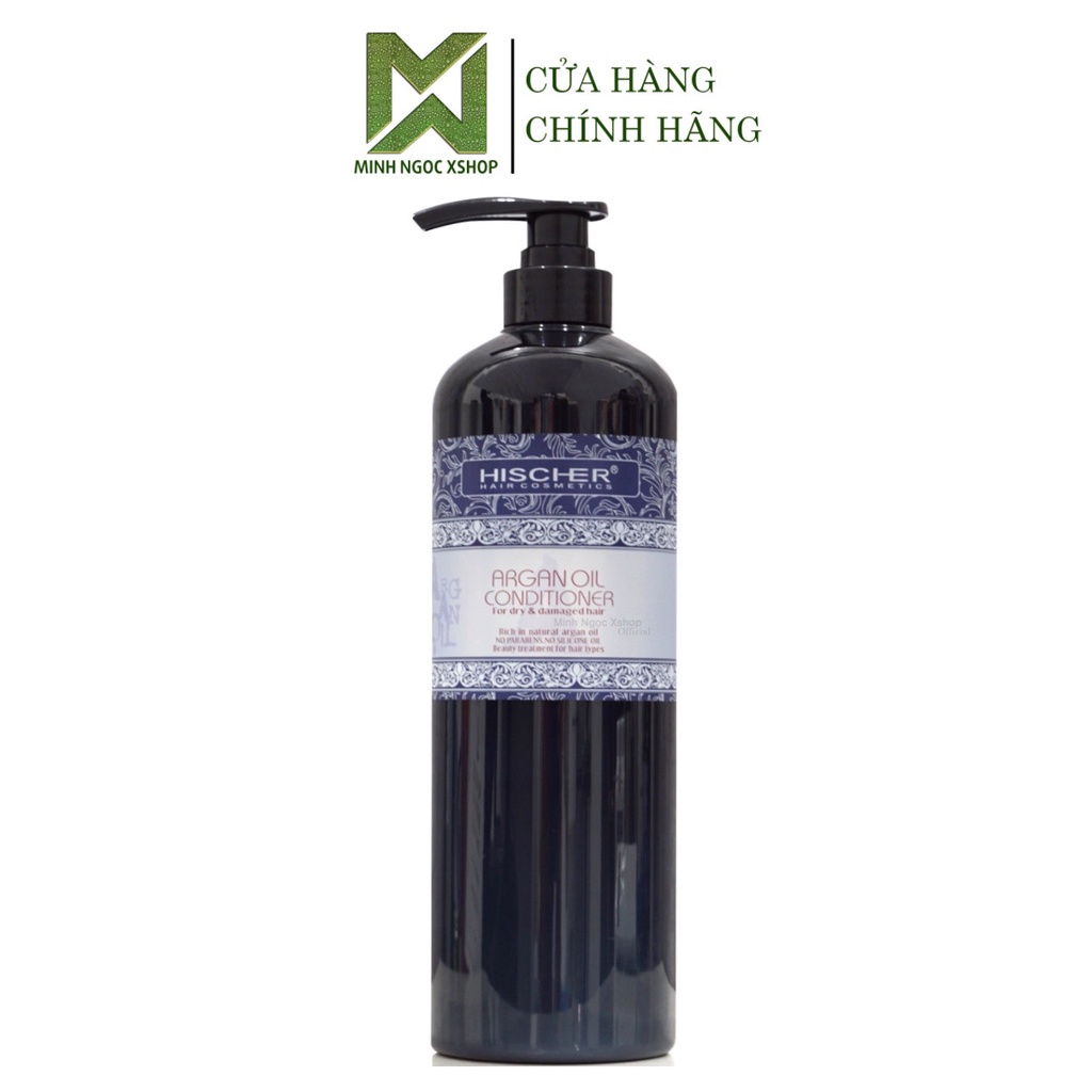 Dầu xả phục hồi cho mọi loại tóc Hischer Argan Oil 1000ml mềm mượt chuẩn salon tại nhà