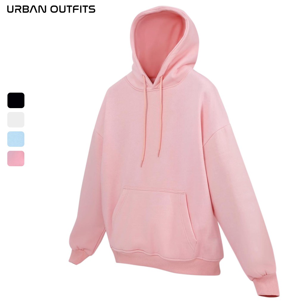 Áo Hoodie Nữ Nam Form Rộng URBAN OUTFITS Kiểu Trơn HOO05 Chui Đầu Thun Cotton Nỉ Cá Local Brand