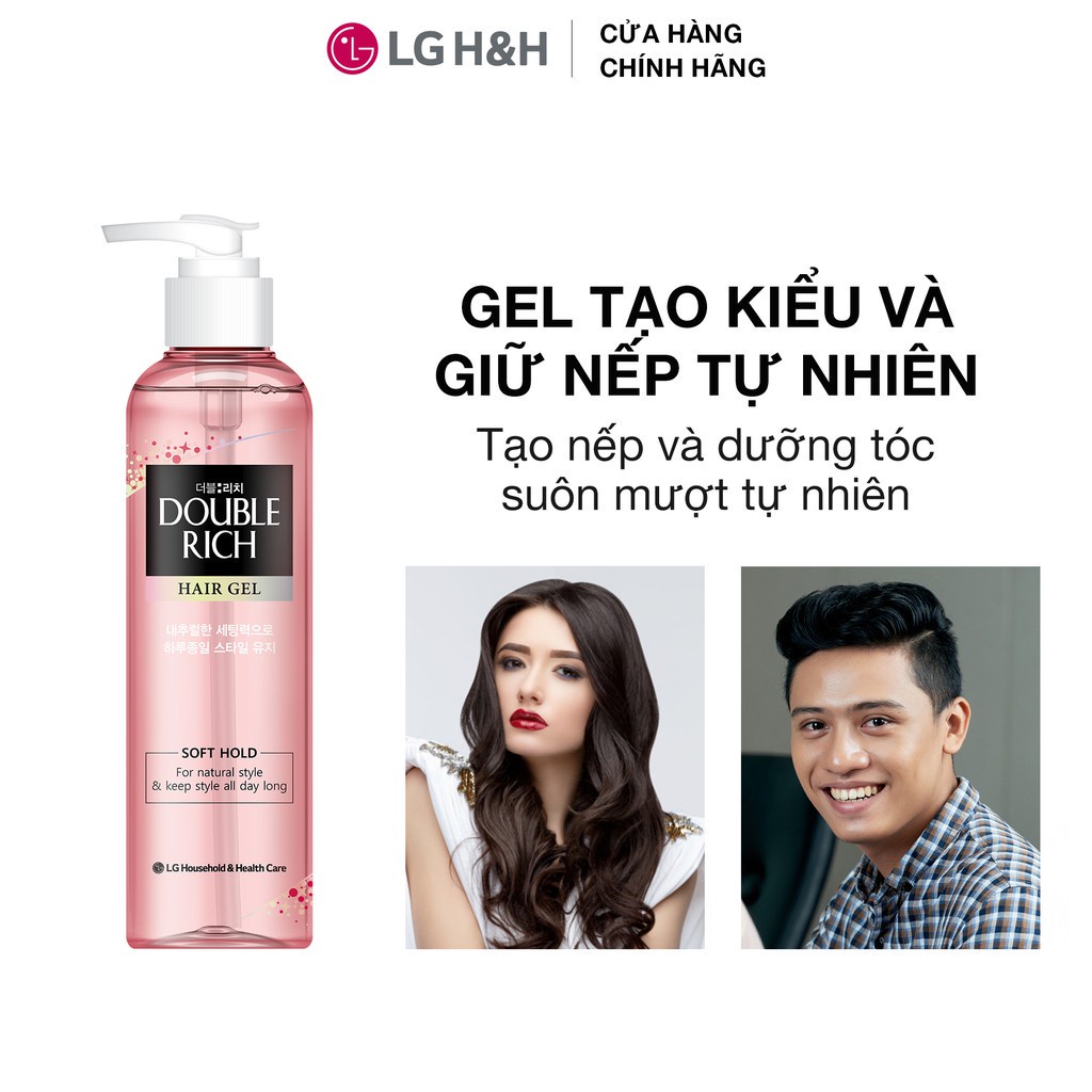 [Mã FMCGMALL -8% đơn 250K] Gel tạo kiểu tóc Double Rich Hair Gel 250ml