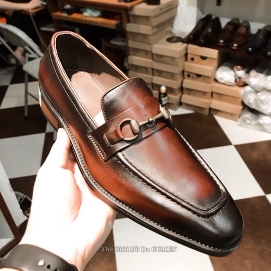 Giày lười nam cao cấp da bò thật bảo hành 1 năm kiểu dáng Horsebit Loafer - Mã T87