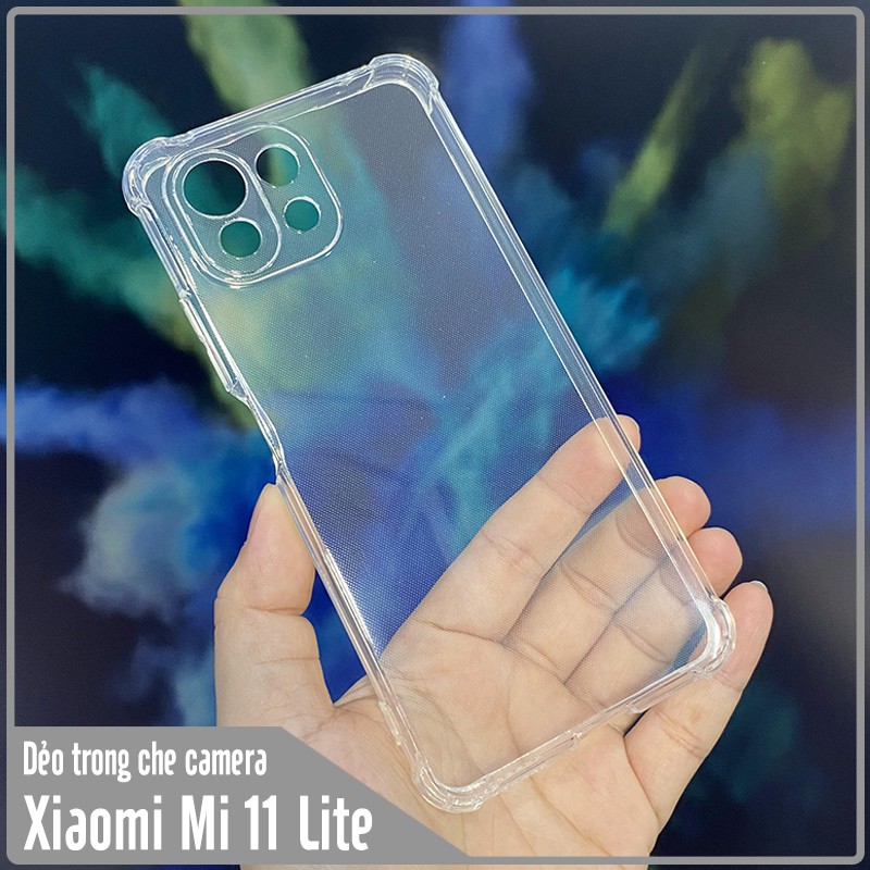 Ốp lưng cho Xiaomi Mi 11 Lite 4G - 5G - NE TPU Trong Suốt Che Camera