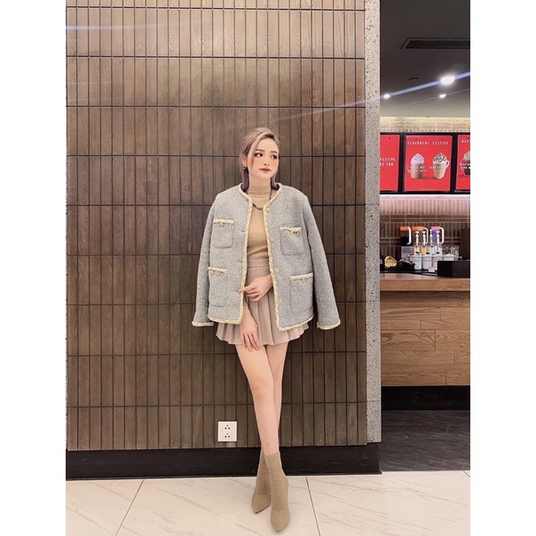 Bốt lên sần gót mảnh bigtree dáng cao