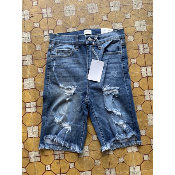 quần biker jean lưng cao hiệu xuất khẩu