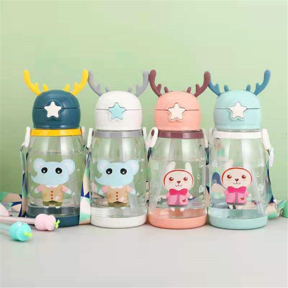 Bình Nước 600ML Họa Tiết Hoạt Hình Dễ Thương