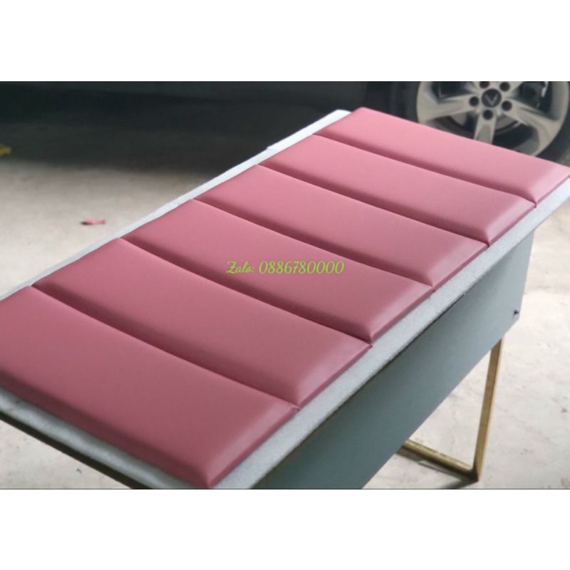 Bộ ốp đầu giường màu hồng đất tuyệt đẹp cho giường 1m6( bộ 8 tấm cao 50)