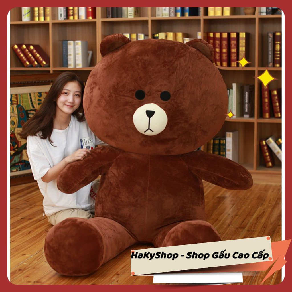 ( Rẻ nhất shopee ) Gấu Bông Brown khổng lồ khổ vải 1M6 - HaKyShop