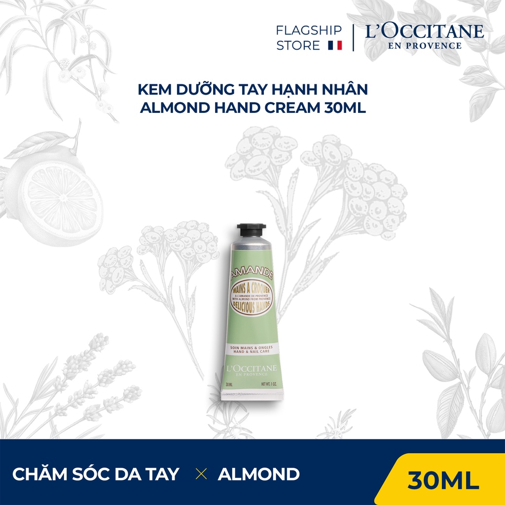 Kem Dưỡng Tay Hạnh Nhân L'Occitane Almond Hand Cream 30ml - 75ml - 150ml