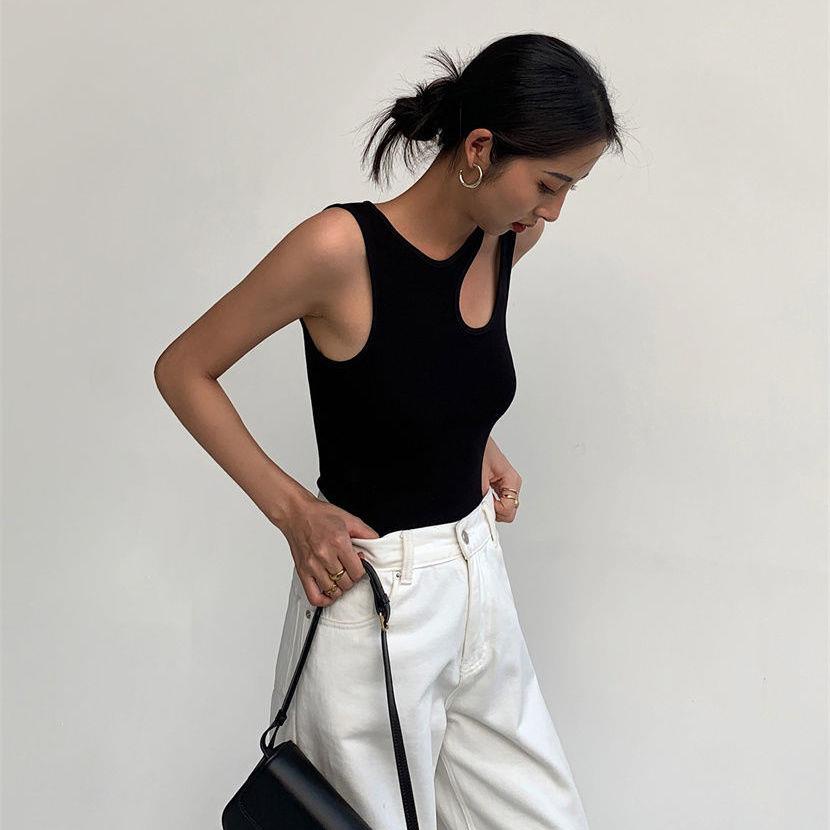 Áo Không Tay Màu Đen Thời Trang Mùa Hè Năm 2021 Cho Nữ
