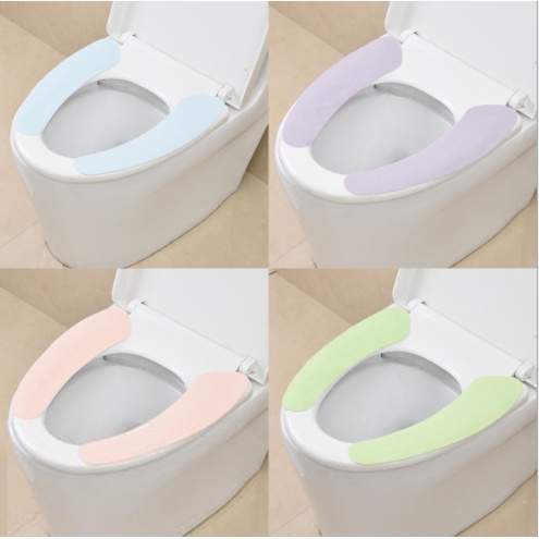 Đệm lót bồn cầu không thấm nước giặt được, miếng lót nhiều màu có thể dán tùy chỉnh