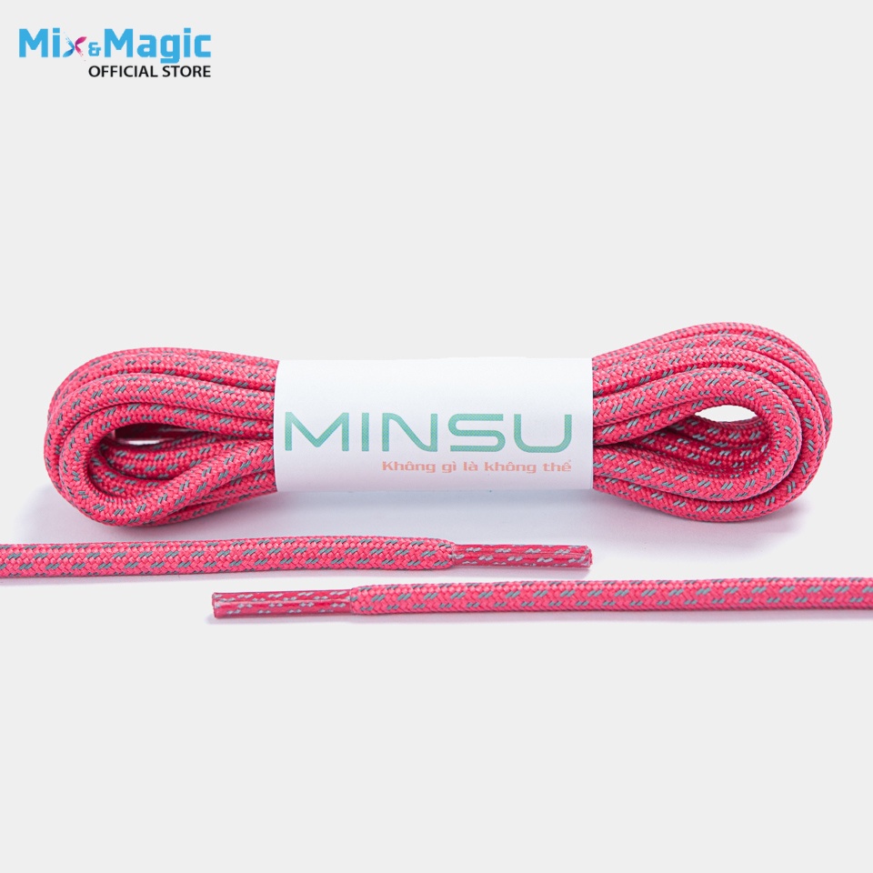 [Mix&amp;Magic]Dây Giày Tròn Phản Quang Cao Cấp Chính Hãng MINSU M1601 Chuyên Dùng Cho Giày Thể Thao Sneaker Shoelace 120cm