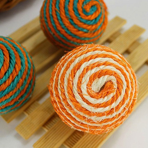 Quả bóng bện dây đồ chơi cho mèo