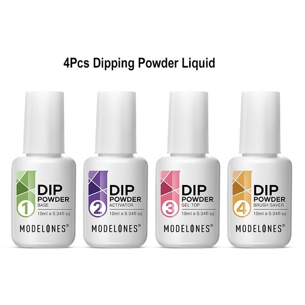 Set 4 dung dịch bột nhúng móng tay MODELONES chất lượng cao