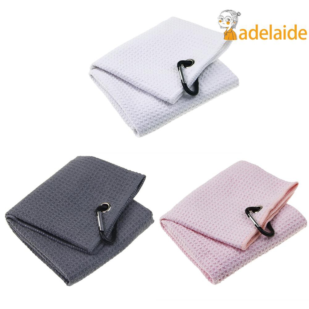 ADELAIDE√ Golf Towel Cotton Soft Waffle with Carabiner Clip Running Fitness Towels