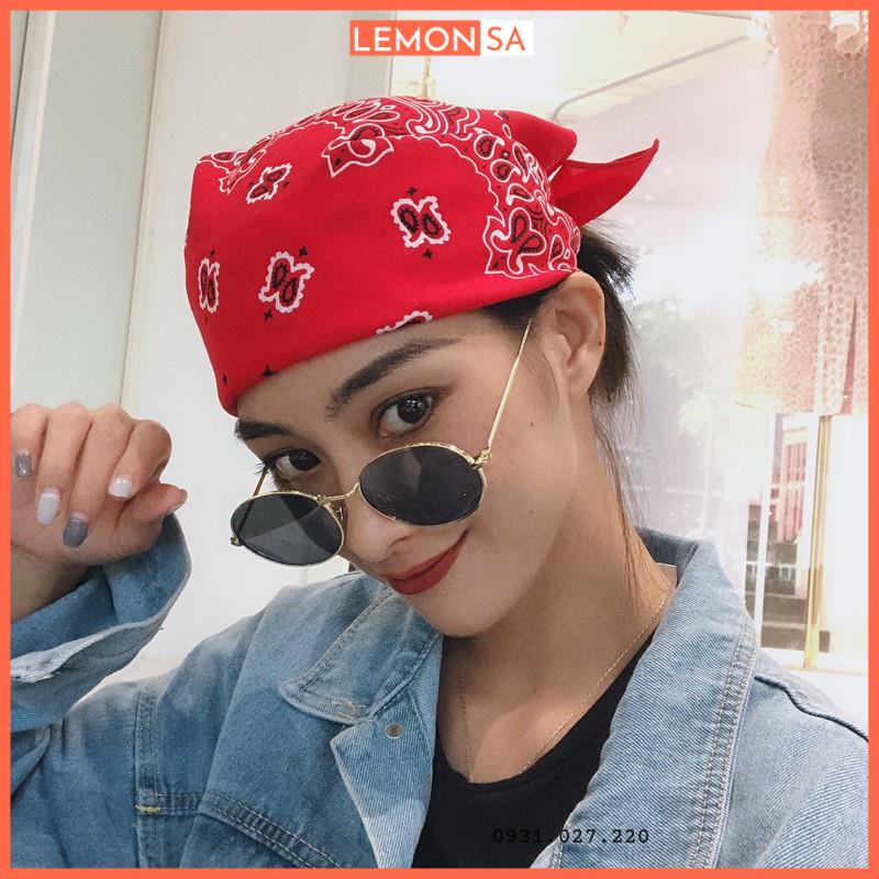 Khăn bandana cotton đa năng phong cách đường phố hiphop size 55x55cm