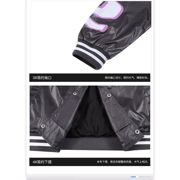 Áo khoác nelly sale (có sẵn) viền tím rab