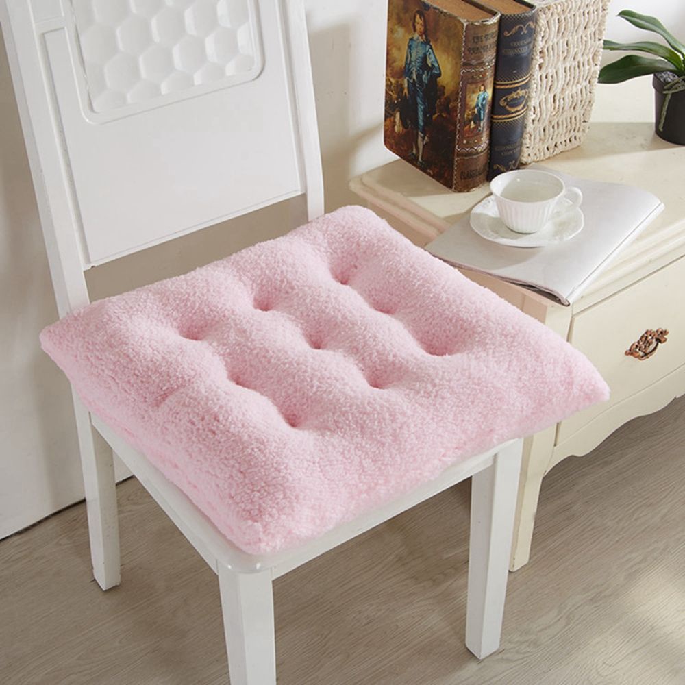 Đệm lót ghế ngồi hình tròn/ vuông bằng vải nhung cotton mềm mại tiện dụng cho văn phòng