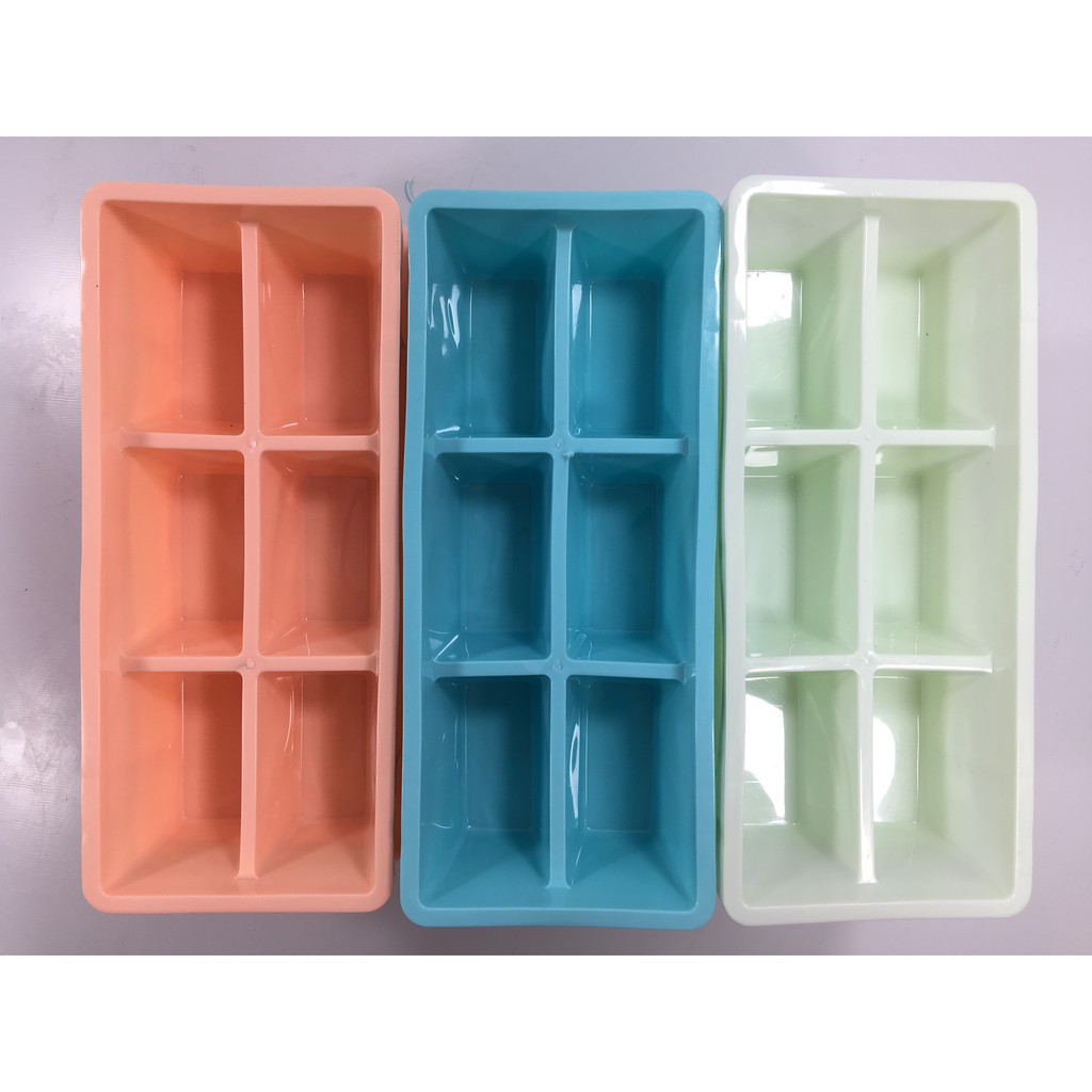 {Siêu Rẻ} Khay Đá 6 Viên Nhựa Dẻo Việt Nhật