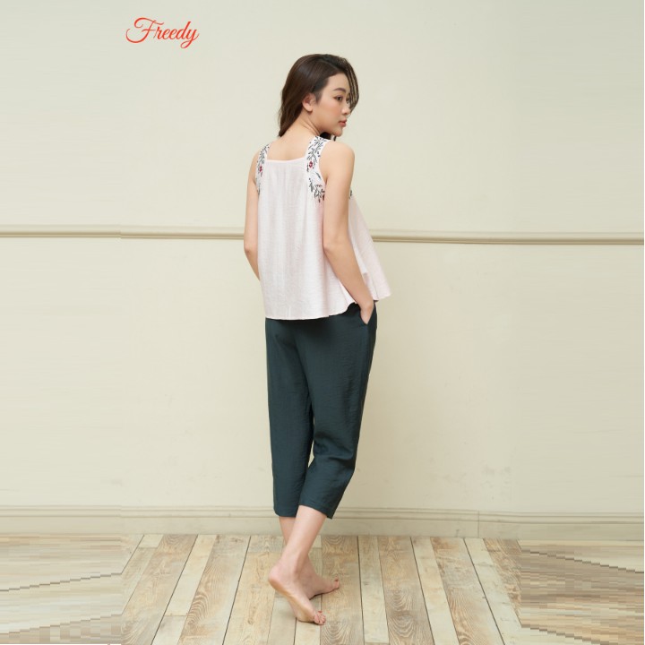 [Mã BMBAU300 giảm 7% đơn 499K] Đồ bộ mặc nhà 2 dây nữ đẹp cao cấp Freedy -BH120117