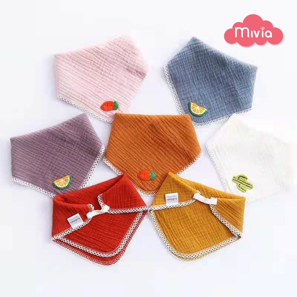 Yếm xô tam giác, khăn yếm xô cho bé style Hàn Quốc