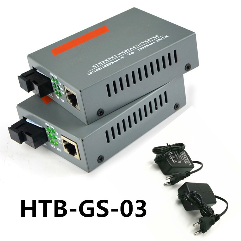 Combo 150m cáp quang bấm sẵn 2 đầu fastconnector + 1 Cặp Converter Quang Netlink GS-03 1G 1 sợi quang