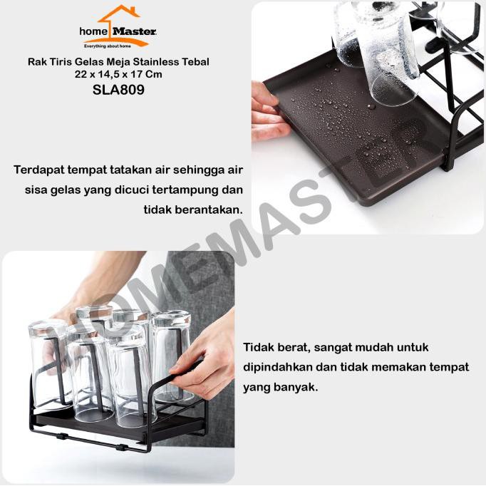 Giá Để Ly Thủy Tinh Ráo Nước Bằng Thép Không Gỉ 22x14.5x17 cm Slq809 | BigBuy360 - bigbuy360.vn