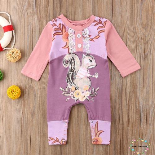 ღWSVღFloral Infant Kid Toddler Baby Girl Lace Clothes Bodysuit Romper Jumpsuit Outfit